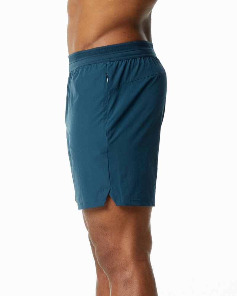 Dark Blue Alphalete Studio Short 6" Men's Shorts | 0418976-ZO