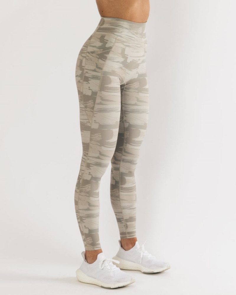 Desert Canvas Camo Alphalete Surface Pocket Legging Women's Leggings | 1572468-VK