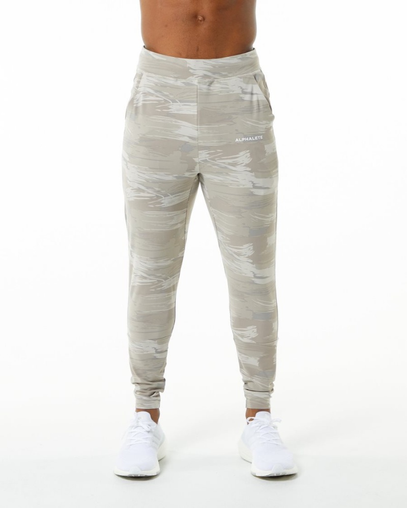 Desert Canvas Camo Alphalete Trace Jogger Men\'s Jogger | 2705136-GD