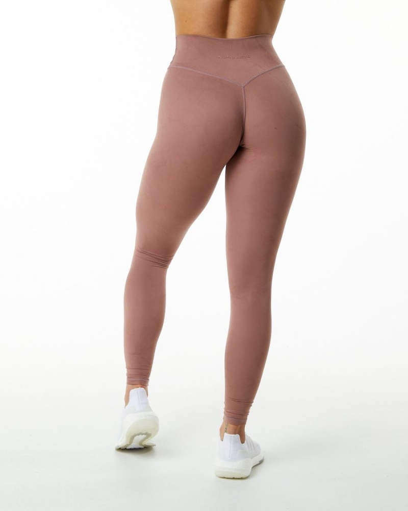 Dusty Rose Alphalete Alphalux Wonder Legging 30" Women's Leggings | 5201487-XL