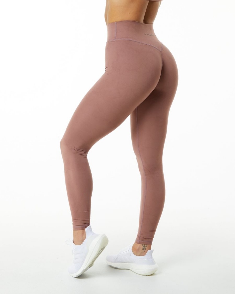 Dusty Rose Alphalete Alphalux Wonder Legging 30" Women's Leggings | 5201487-XL