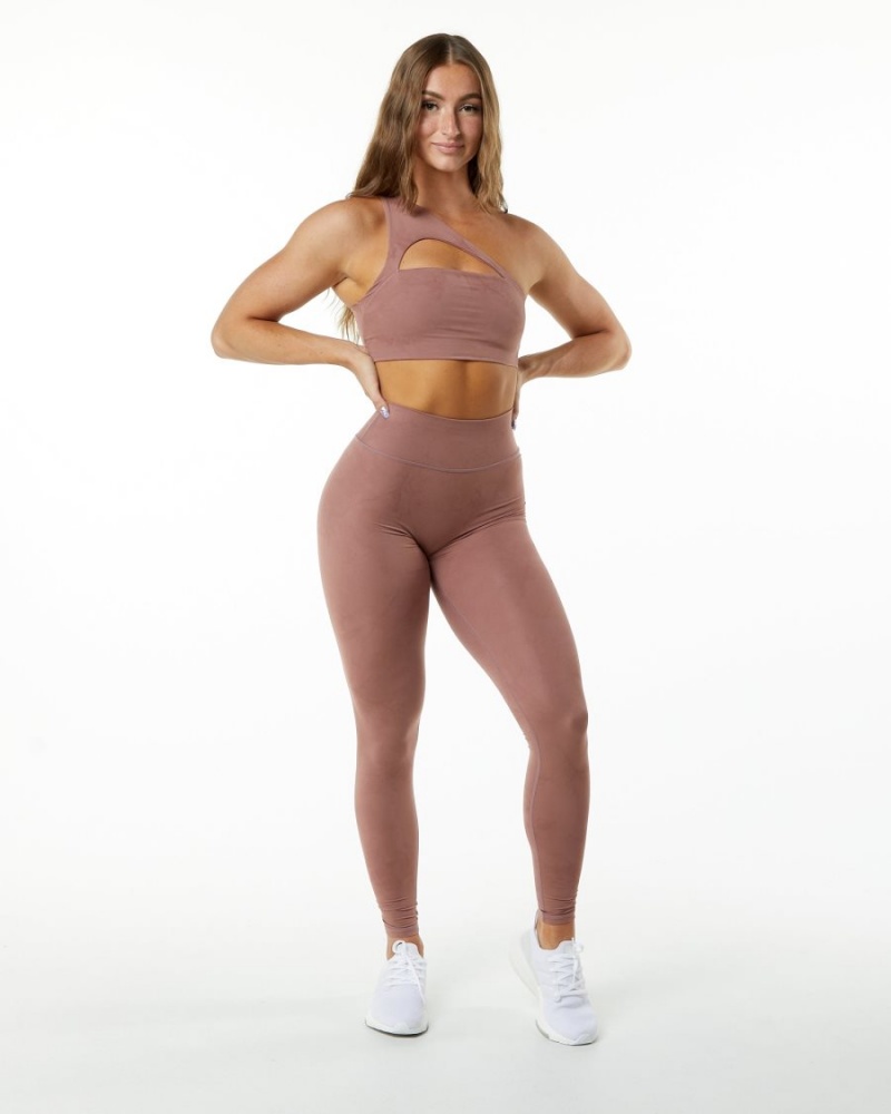 Dusty Rose Alphalete Alphalux Wonder Legging 30" Women's Leggings | 5201487-XL