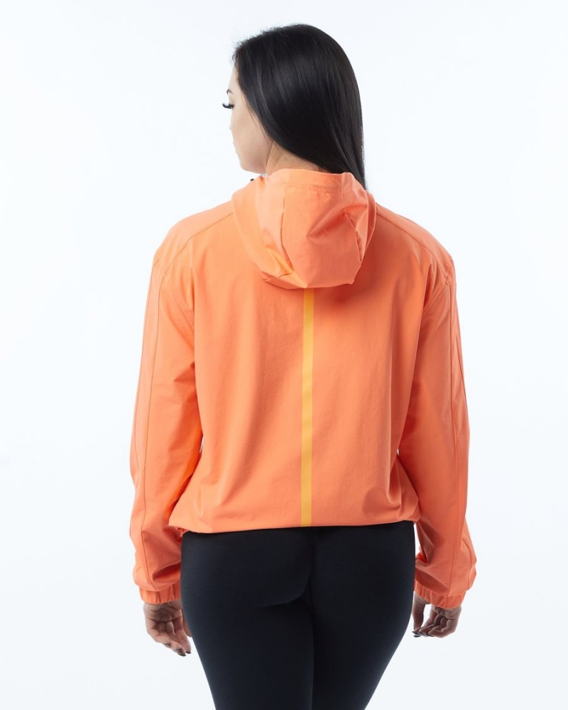 Electric Peach Alphalete Infinity Tech Jacket Women's Jackets | 7240851-SU