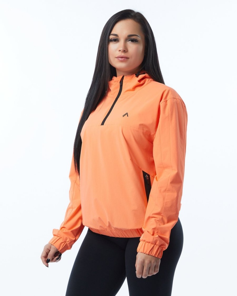 Electric Peach Alphalete Infinity Tech Jacket Women's Jackets | 7240851-SU