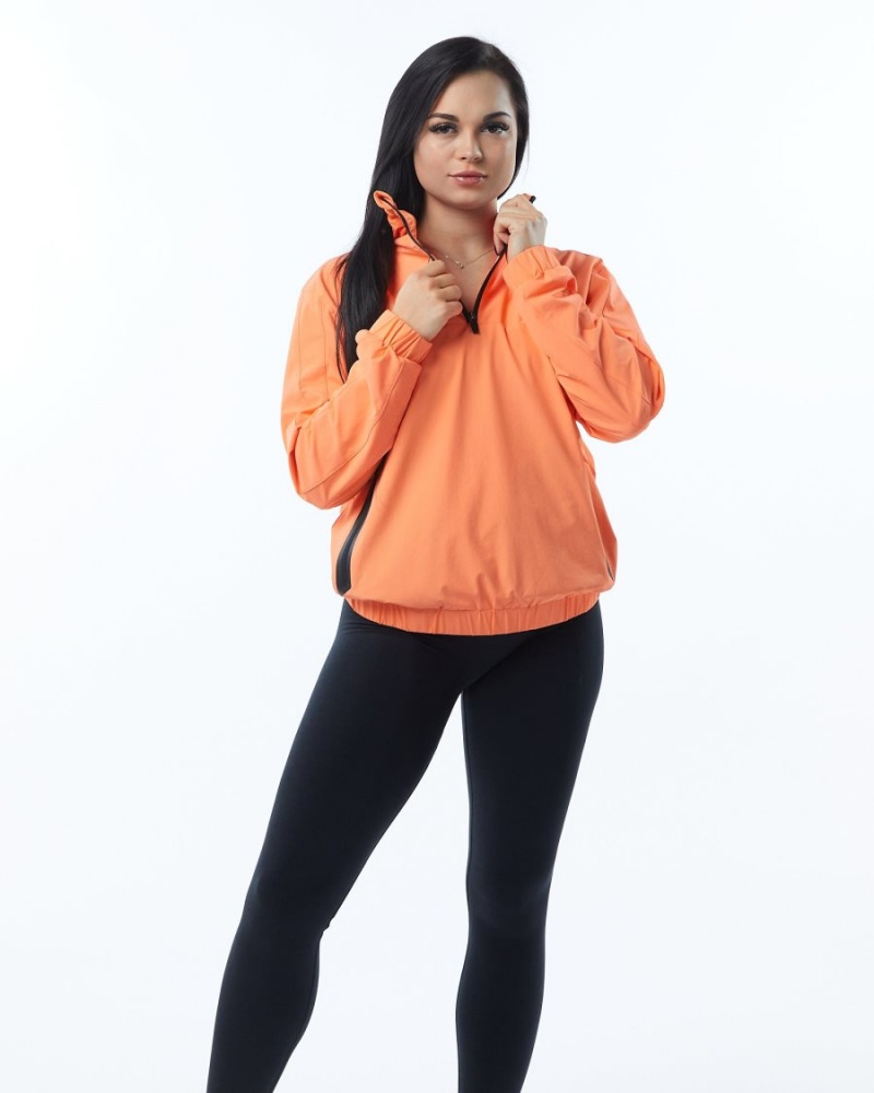 Electric Peach Alphalete Infinity Tech Jacket Women's Jackets | 7240851-SU