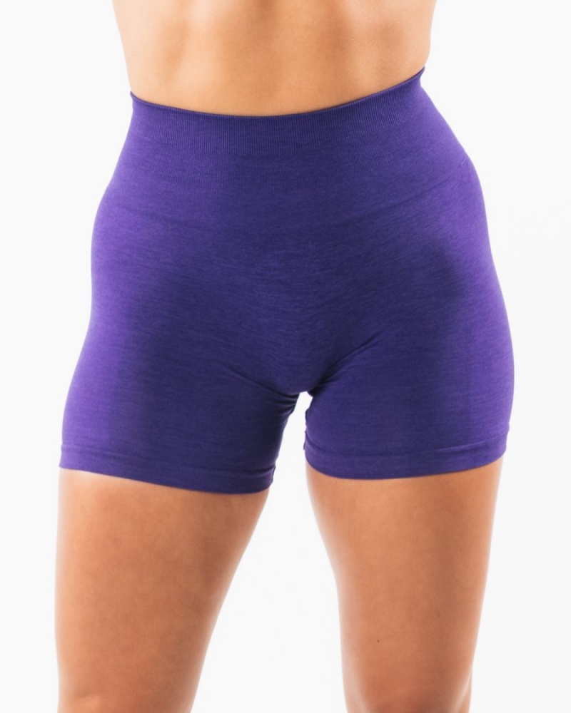 Electric Purple Alphalete Amplify Short 4.5" Women's Shorts | 7850932-CK