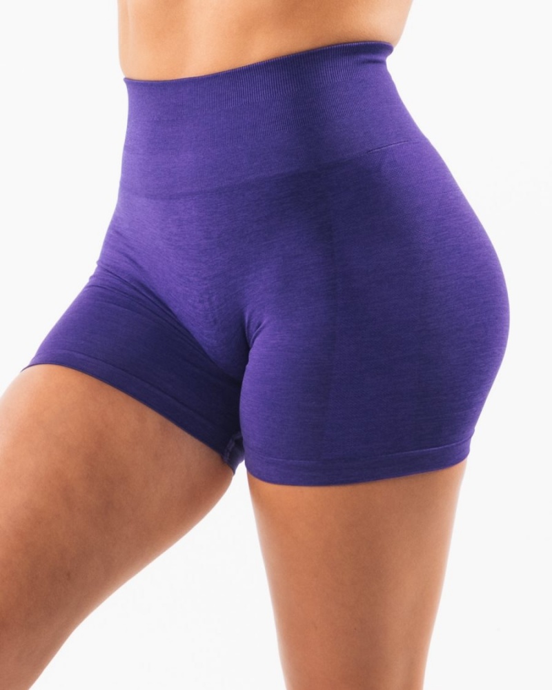 Electric Purple Alphalete Amplify Short 4.5" Women's Shorts | 7850932-CK