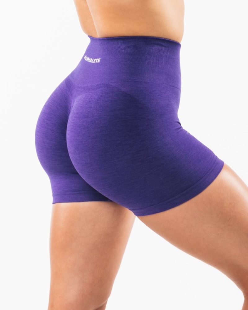 Electric Purple Alphalete Amplify Short 4.5" Women's Shorts | 7850932-CK