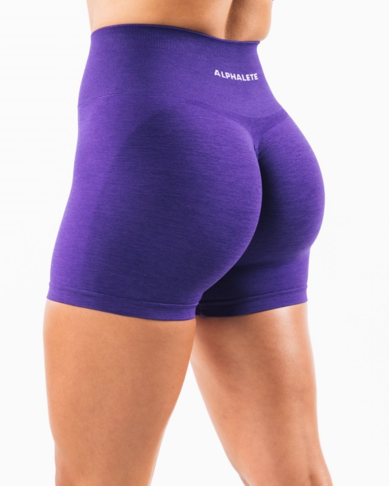 Electric Purple Alphalete Amplify Short 4.5" Women\'s Shorts | 7850932-CK