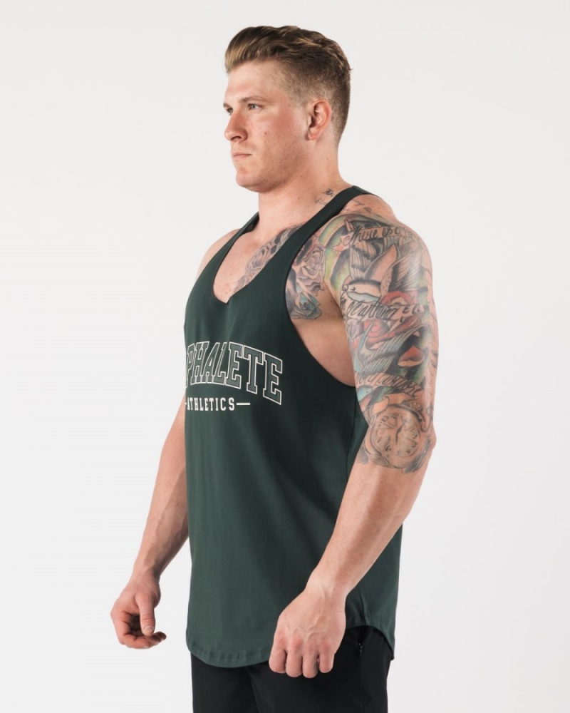 Evergreen Alphalete AA Raw Cut Tank Men's Tanks | 0375214-WF