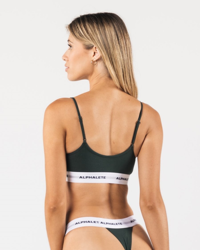 Evergreen Alphalete Acute Cami Bralette Women's Sports Bra | 1854703-QJ