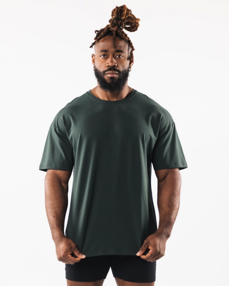 Evergreen Alphalete Collegiate Tee Men's Shirts | 5018276-VF