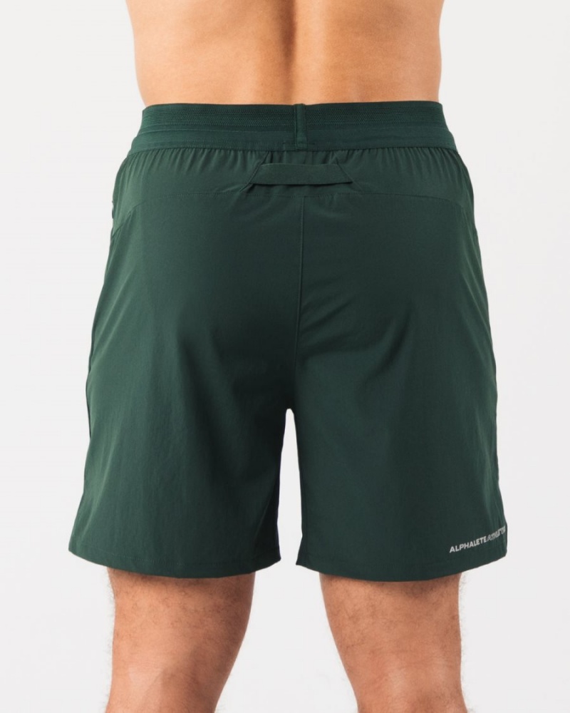 Evergreen Alphalete Studio Short 6" Men's Shorts | 1692534-HL