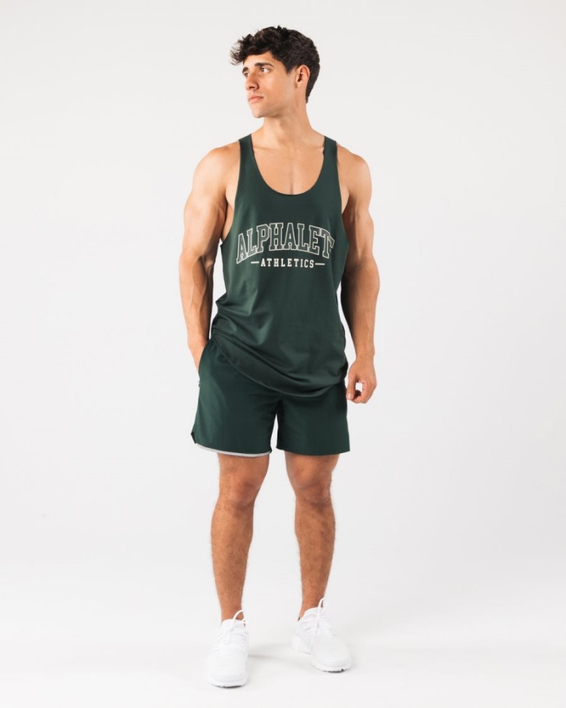 Evergreen Alphalete Studio Short 6" Men's Shorts | 1692534-HL