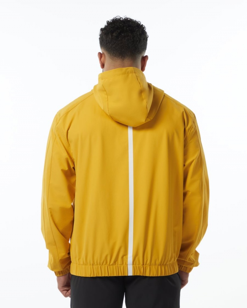 Exotic Yellow Alphalete Infinity Tech Jacket Men's Jackets | 7164953-QY