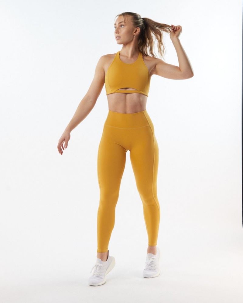 Exotic Yellow Alphalete Pulse Kinetic Legging Women's Leggings | 6081274-FV