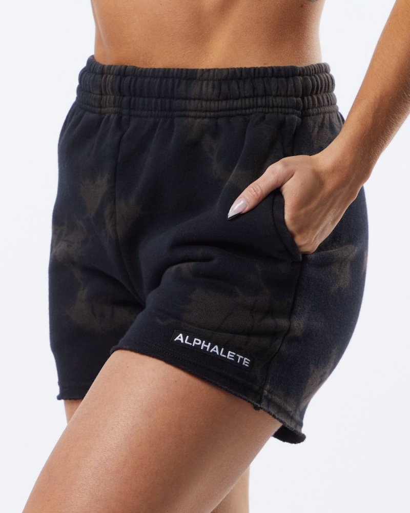 Faded Black Alphalete HCTS Short 3.5" Women's Shorts | 2341098-GW