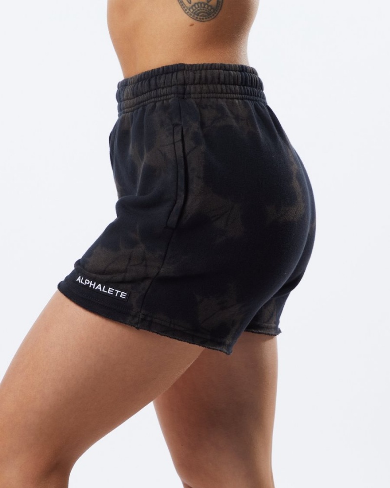 Faded Black Alphalete HCTS Short 3.5" Women's Shorts | 2341098-GW