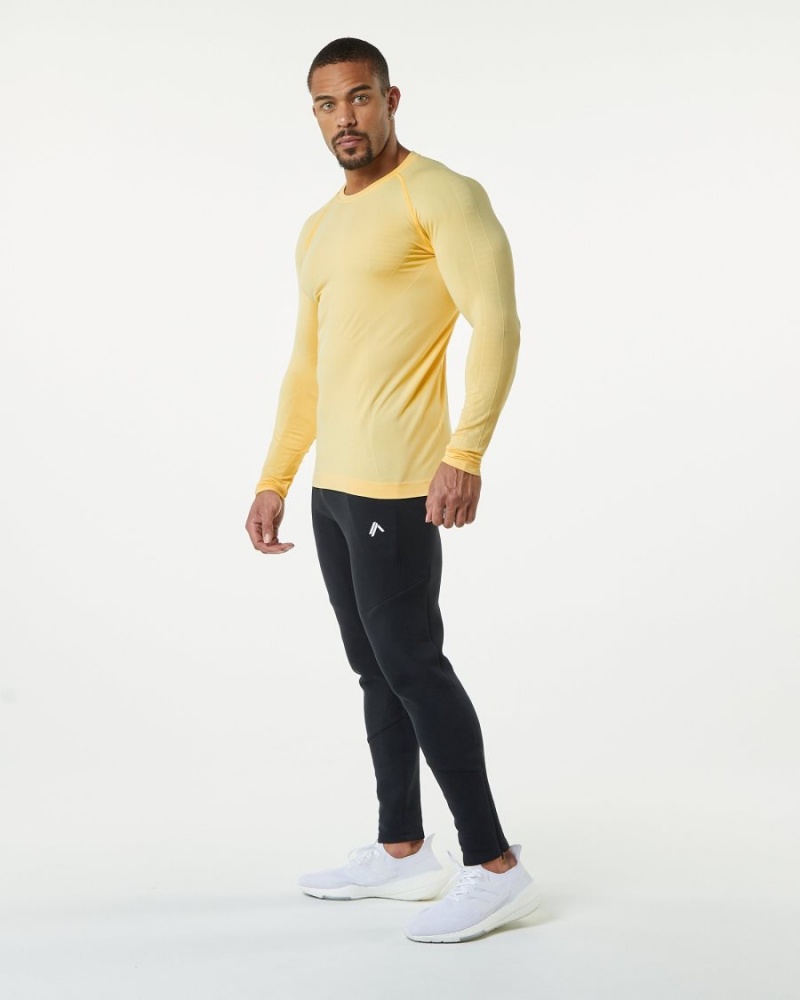 Faded Honey Alphalete Hero Long Sleeve Tee Men's Shirts | 5184062-FR