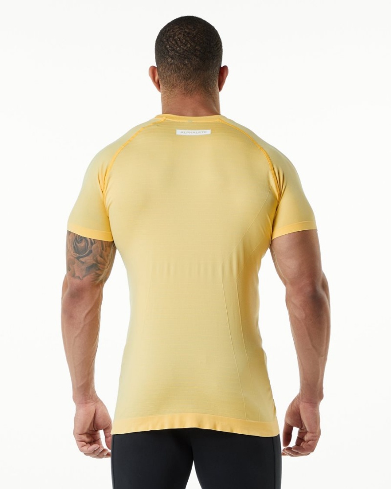 Faded Honey Alphalete Hero Tee Men's Shirts | 3942708-IH