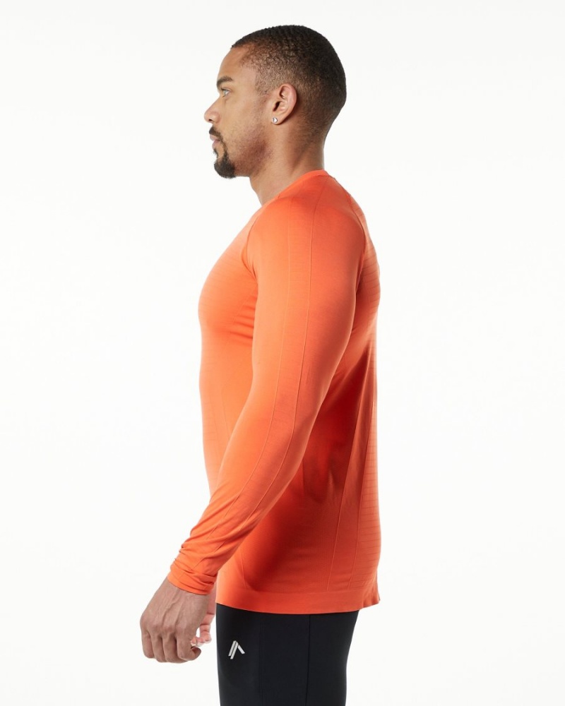 Faded Strawberry Alphalete Hero Long Sleeve Tee Men's Shirts | 5746192-RM