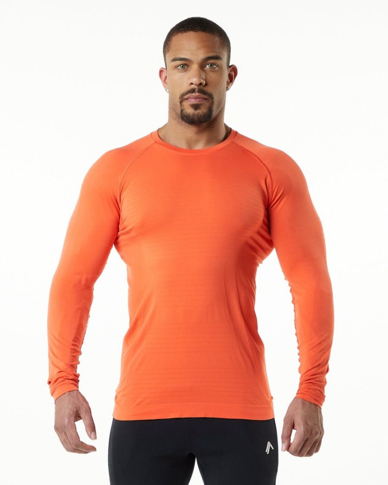 Faded Strawberry Alphalete Hero Long Sleeve Tee Men\'s Shirts | 5746192-RM