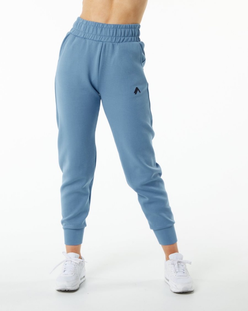 Fog Blue Alphalete ELMTS Cuffed Jogger Women's Jogger | 5016378-XB