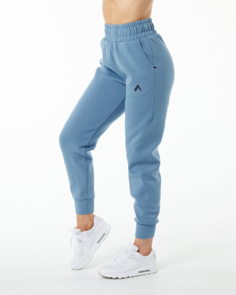 Fog Blue Alphalete ELMTS Cuffed Jogger Women\'s Jogger | 5016378-XB