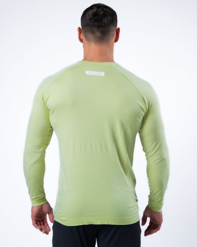 Frozen Spring Alphalete Hero Long Sleeve Tee Men's Shirts | 2306417-EI