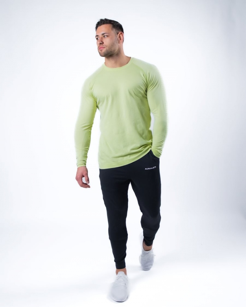 Frozen Spring Alphalete Hero Long Sleeve Tee Men's Shirts | 2306417-EI