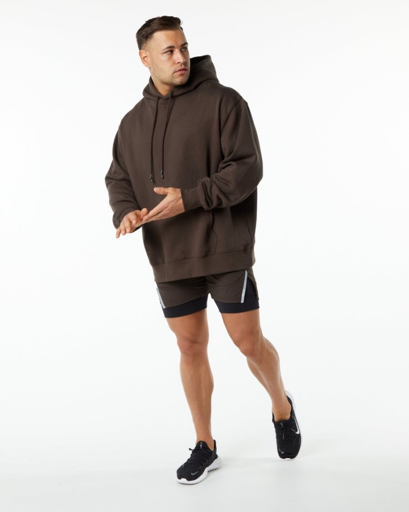 Fudge Brown Alphalete Unity Hoodie Men's Hoodie | 3217956-TJ