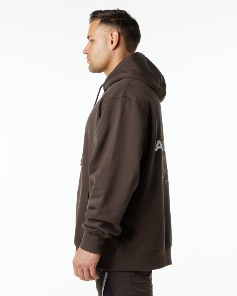 Fudge Brown Alphalete Unity Hoodie Men's Hoodie | 3217956-TJ