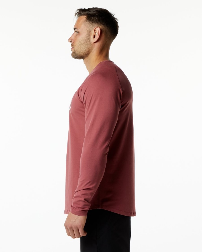 Gingerbread Alphalete Dynasty LS Tee Men's Shirts | 5061274-OB