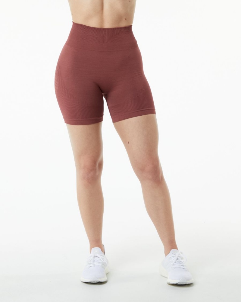 Gingerbread Alphalete Ozone Short 5.5" Women's Shorts | 9021876-BW