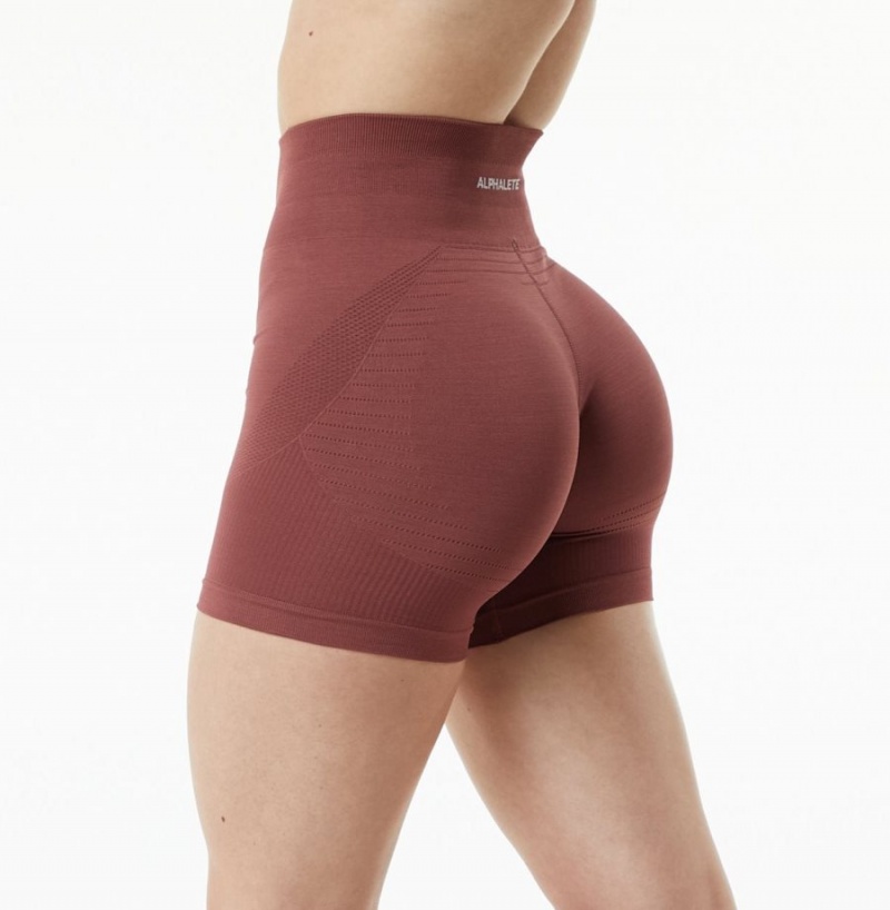 Gingerbread Alphalete Ozone Short 5.5" Women\'s Shorts | 9021876-BW