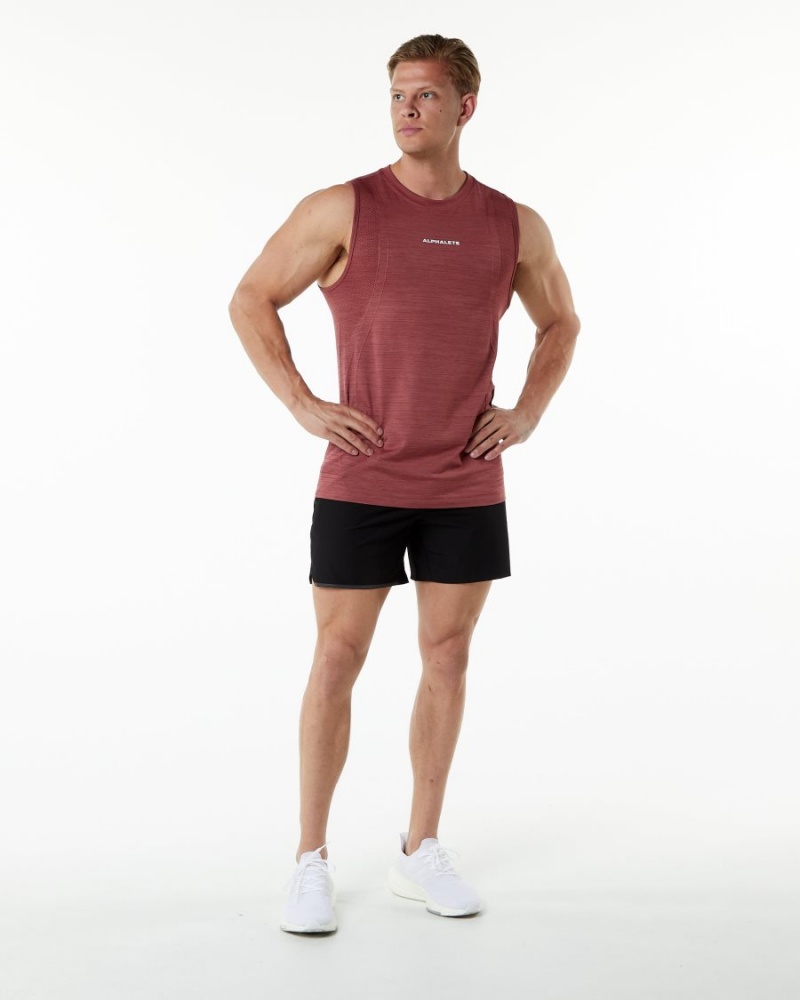 Gingerbread Alphalete Ozone Tank Men's Tanks | 7540862-HO