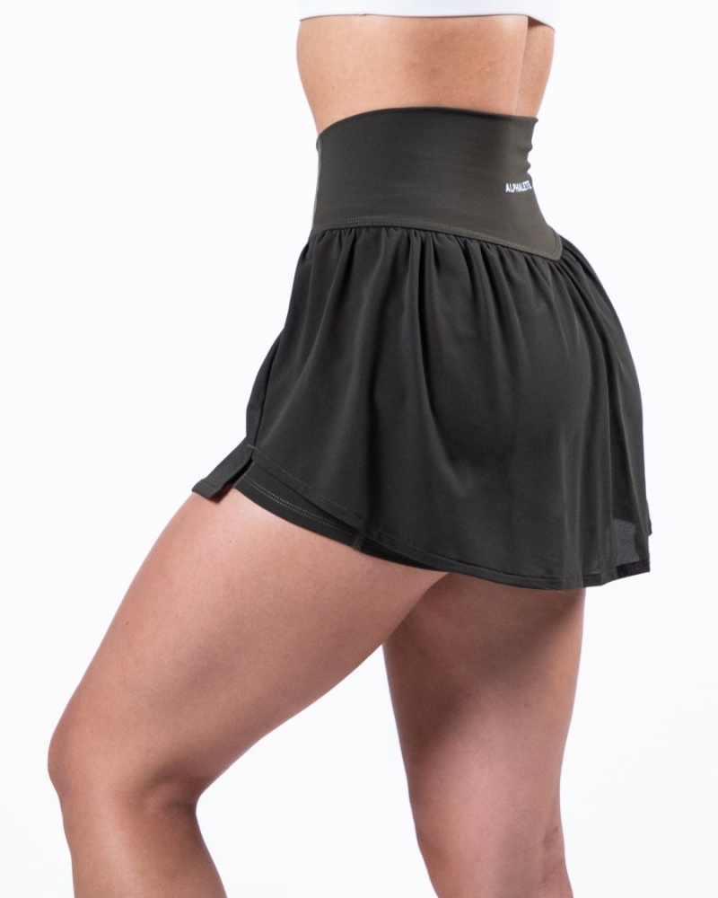 Grey Alphalete Trace Skirt Women's Skirts | 5123890-EX