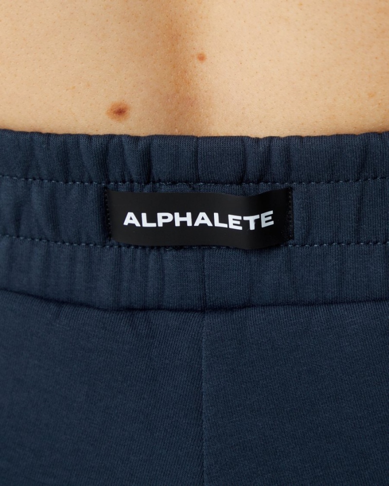 Harbor Navy Alphalete ELMTS Athletic Short 3.5" Women's Shorts | 6540798-WB