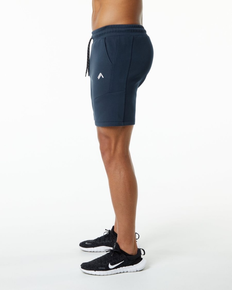 Harbor Navy Alphalete ELMTS Athletic Short 6" Men's Shorts | 1920347-WB