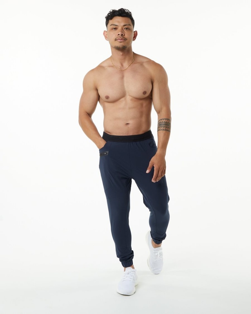 Harbor Navy Alphalete Studio Pant Men's Jogger | 2046893-ZE