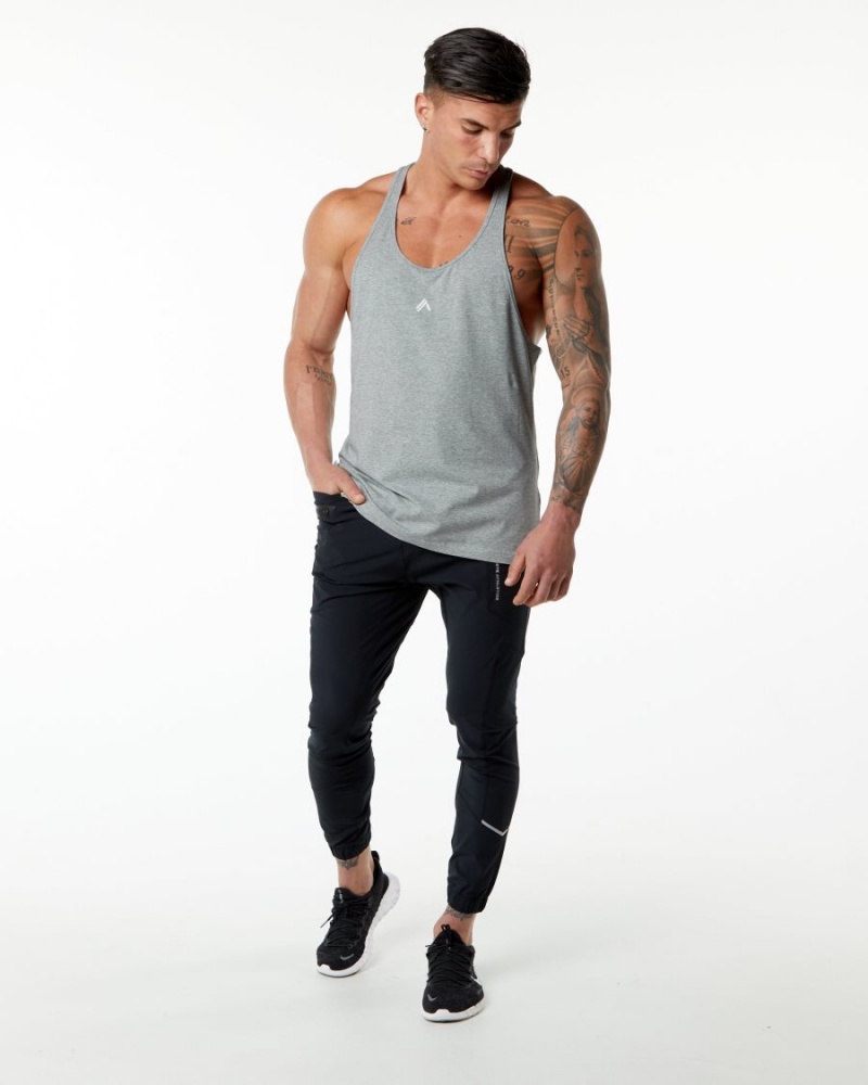 Heather Grey Alphalete Emblem Stringer Men's Stringers | 6945817-QE