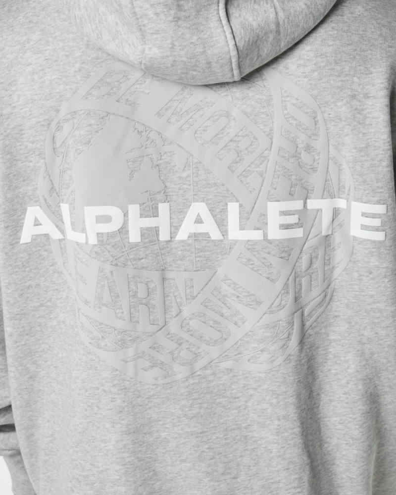 Heather Grey Alphalete Unity Hoodie Men's Hoodie | 4258690-PE