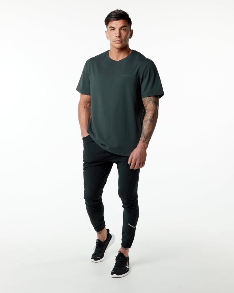 Hunter Green Alphalete Classic Tee Men's Shirts | 8764139-BY