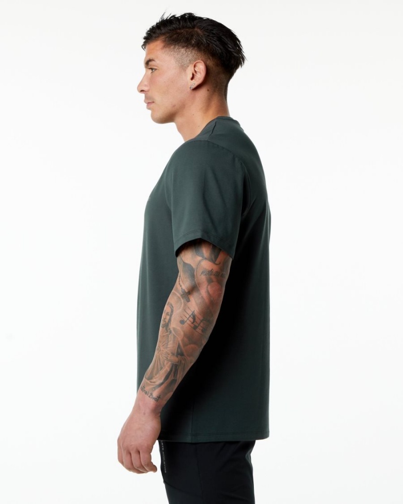 Hunter Green Alphalete Classic Tee Men's Shirts | 8764139-BY