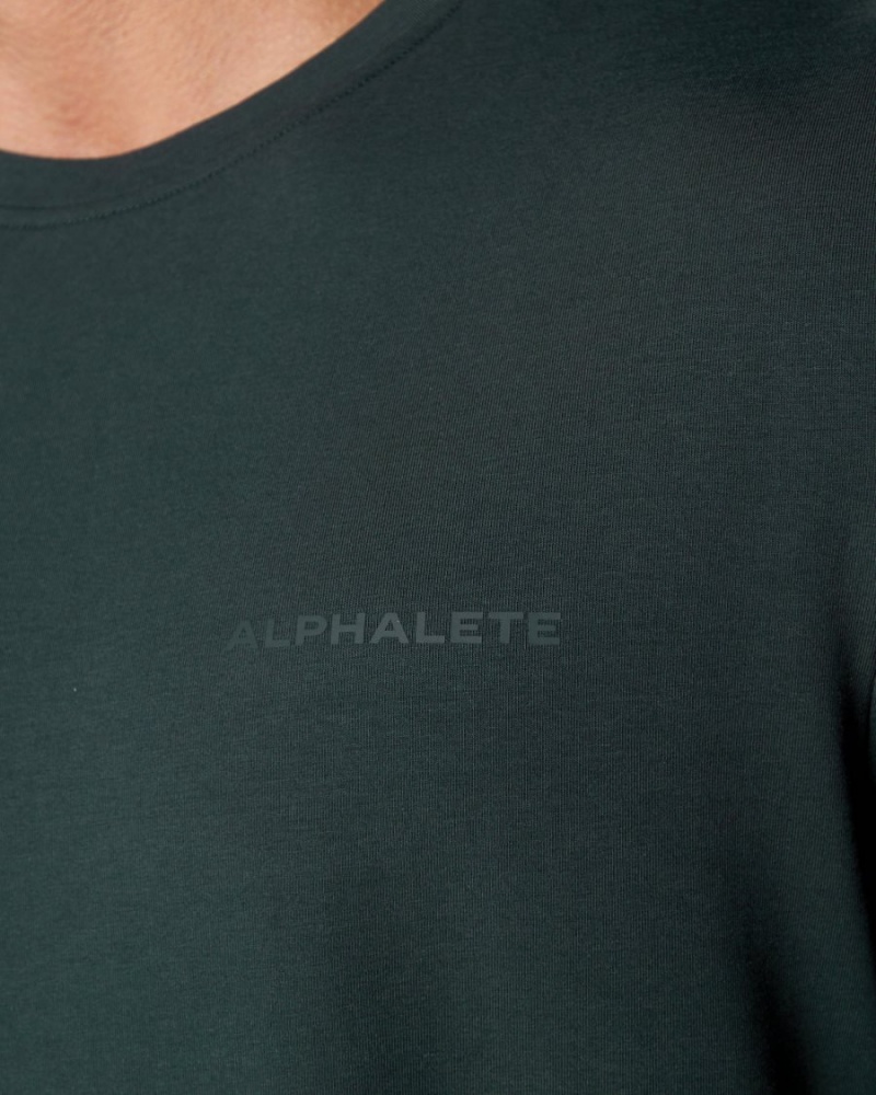 Hunter Green Alphalete Classic Tee Men's Shirts | 8764139-BY