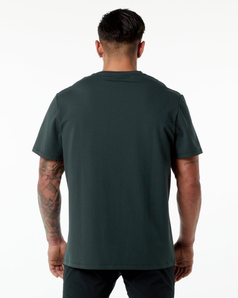 Hunter Green Alphalete Classic Tee Men's Shirts | 8764139-BY