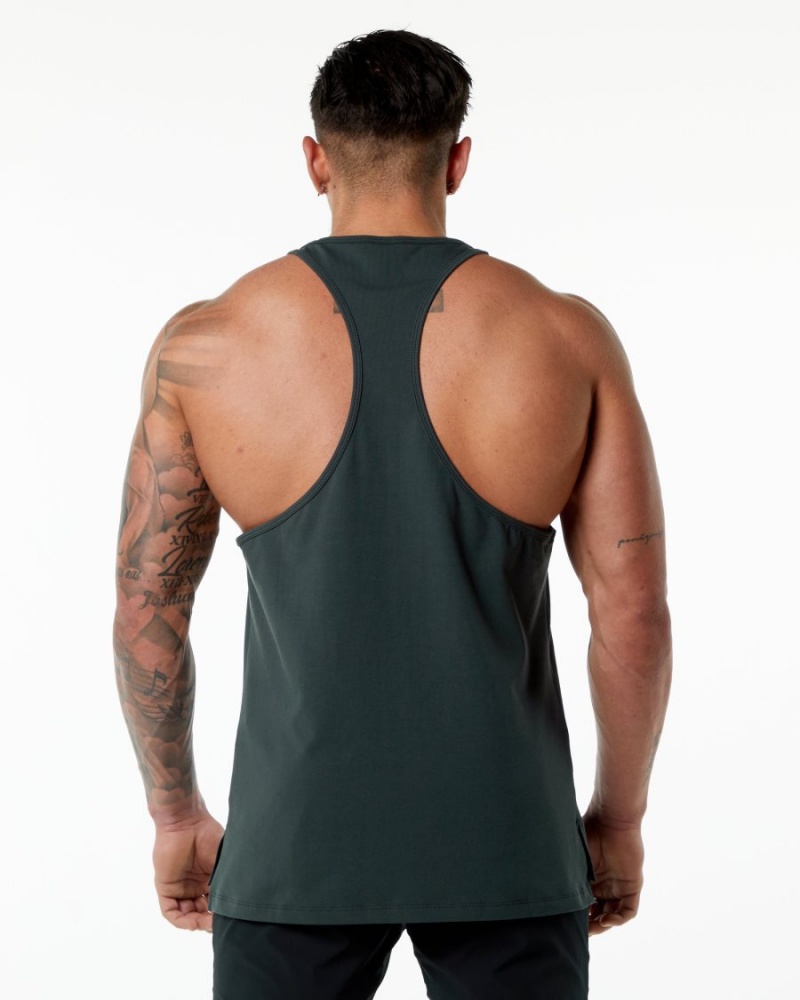 Hunter Green Alphalete Emblem Stringer Men's Stringers | 4209637-DY