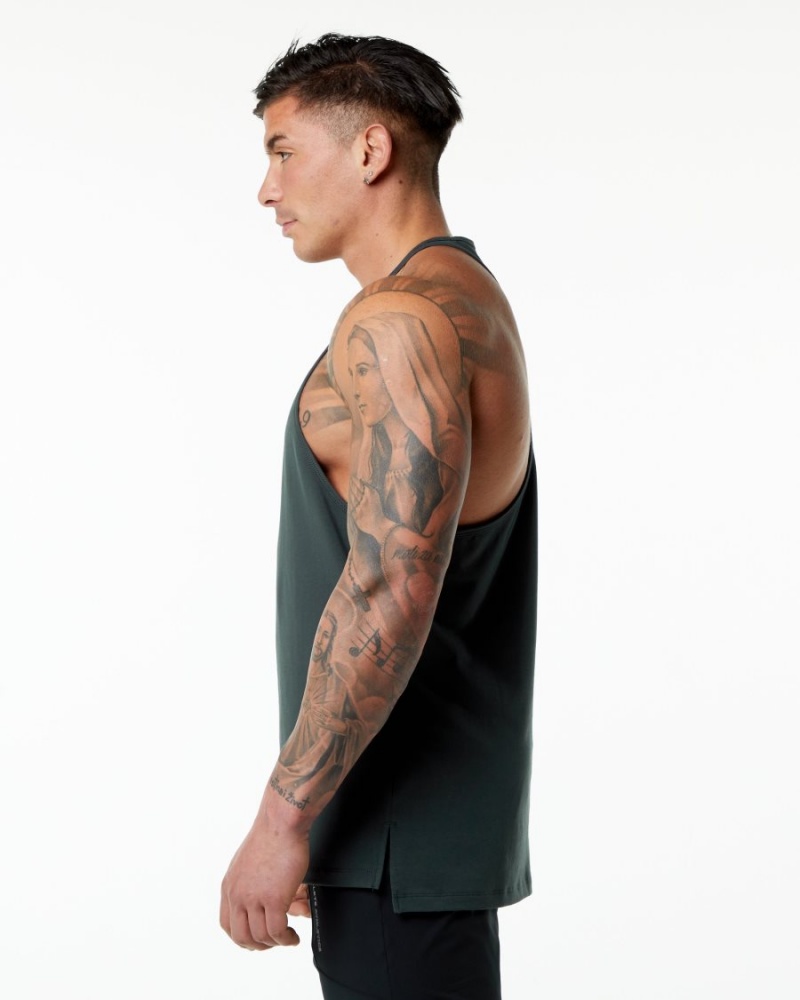 Hunter Green Alphalete Emblem Stringer Men's Stringers | 4209637-DY