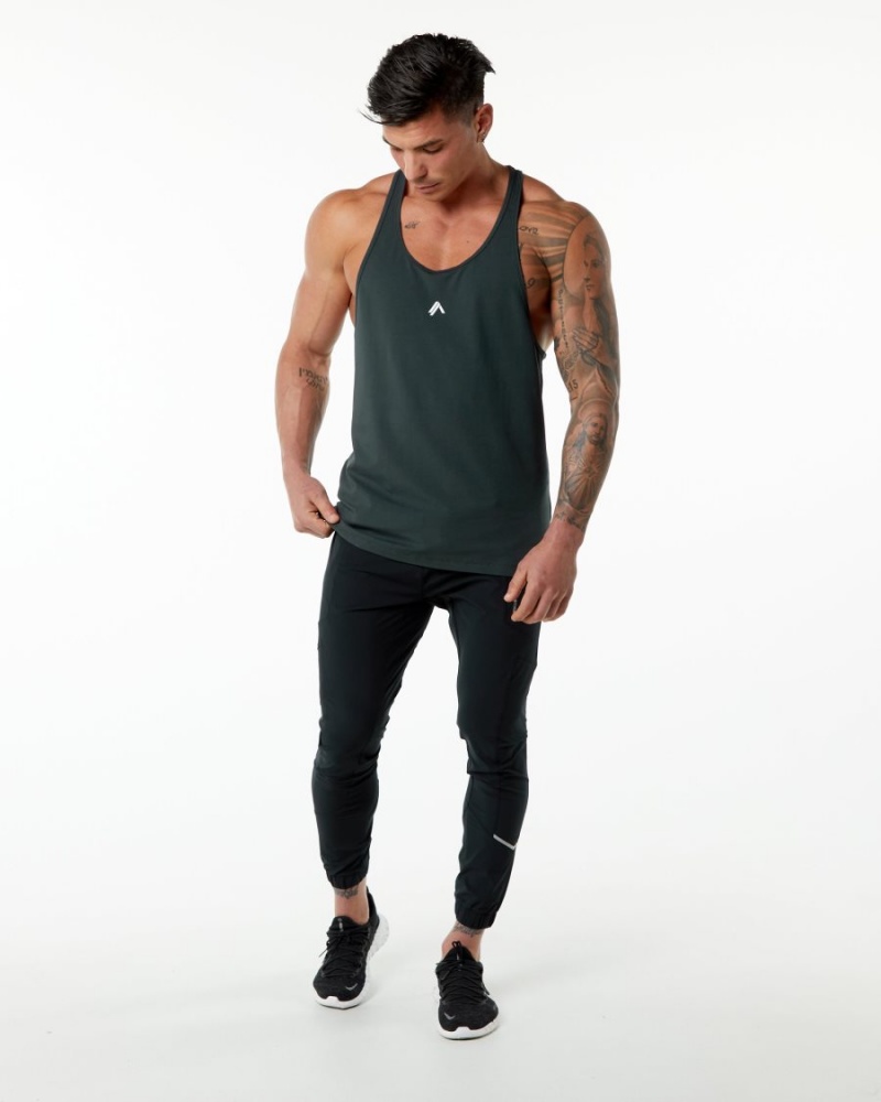 Hunter Green Alphalete Emblem Stringer Men's Stringers | 4209637-DY