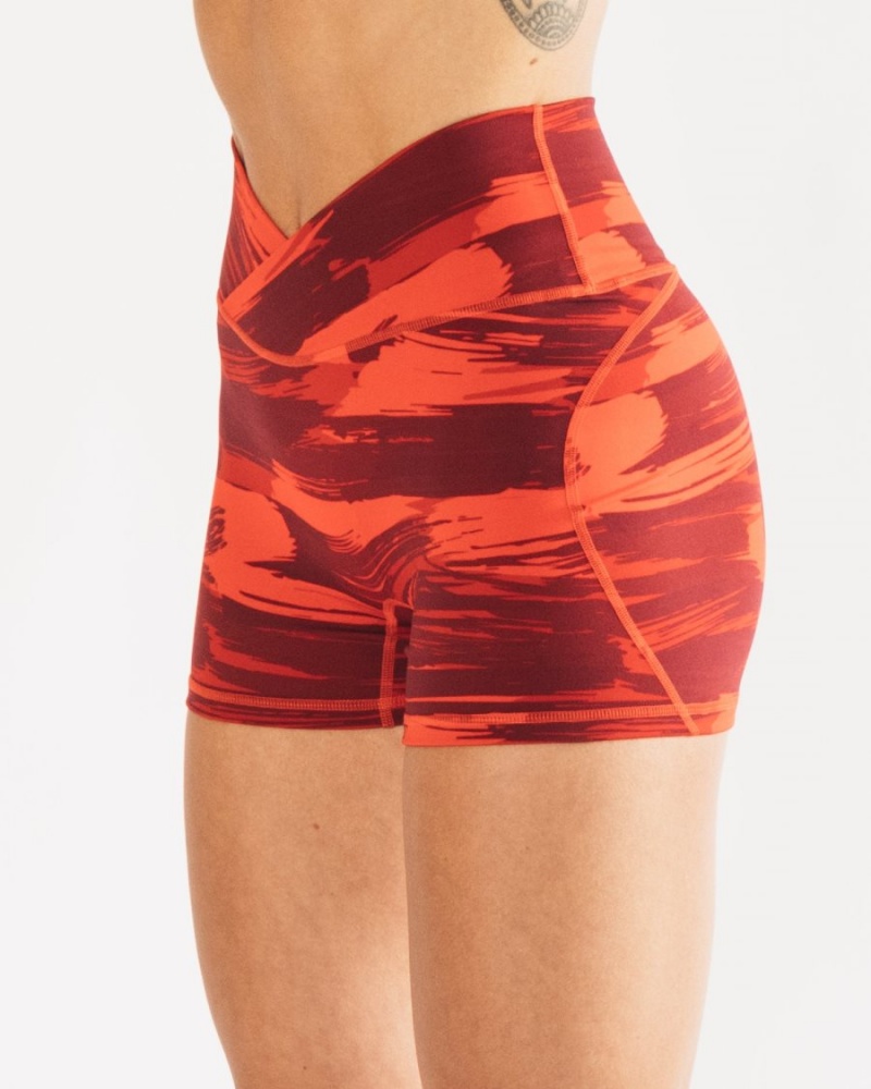 Infrared Canvas Camo Alphalete Surface Power Short 5" Women's Shorts | 2369085-MS